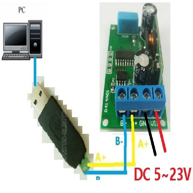 R414A01 DC 5 V-23 V RS485 с протоколом Modbus Rtu ptz-камеры Температура и датчик влажности удаленного сбора монитор заменить DHT11 DHT22 DS18B20 PT100