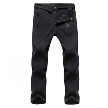 

Mens Thick Thermal Winter Trouser Sports Windproof Casual Ski Pants W/ Belts