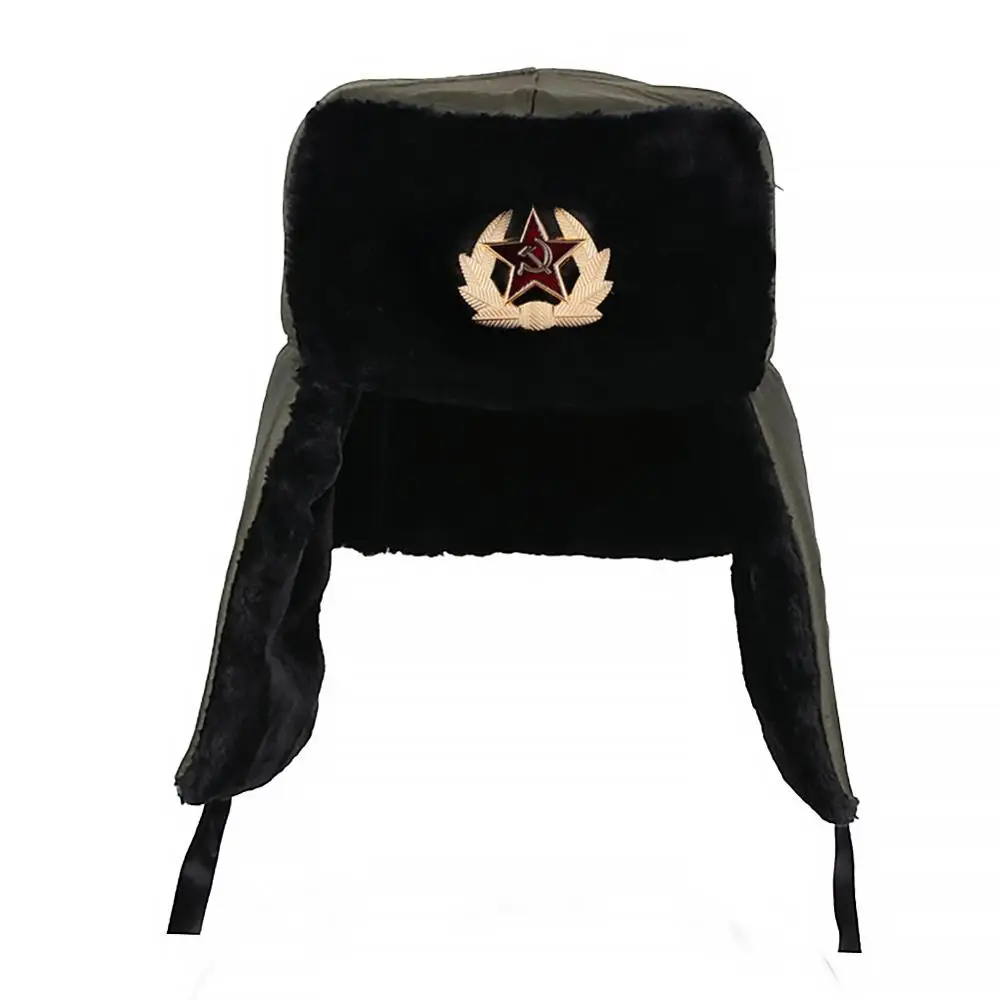 Soviet Union Emblem Ushanka Bomber Hats 
