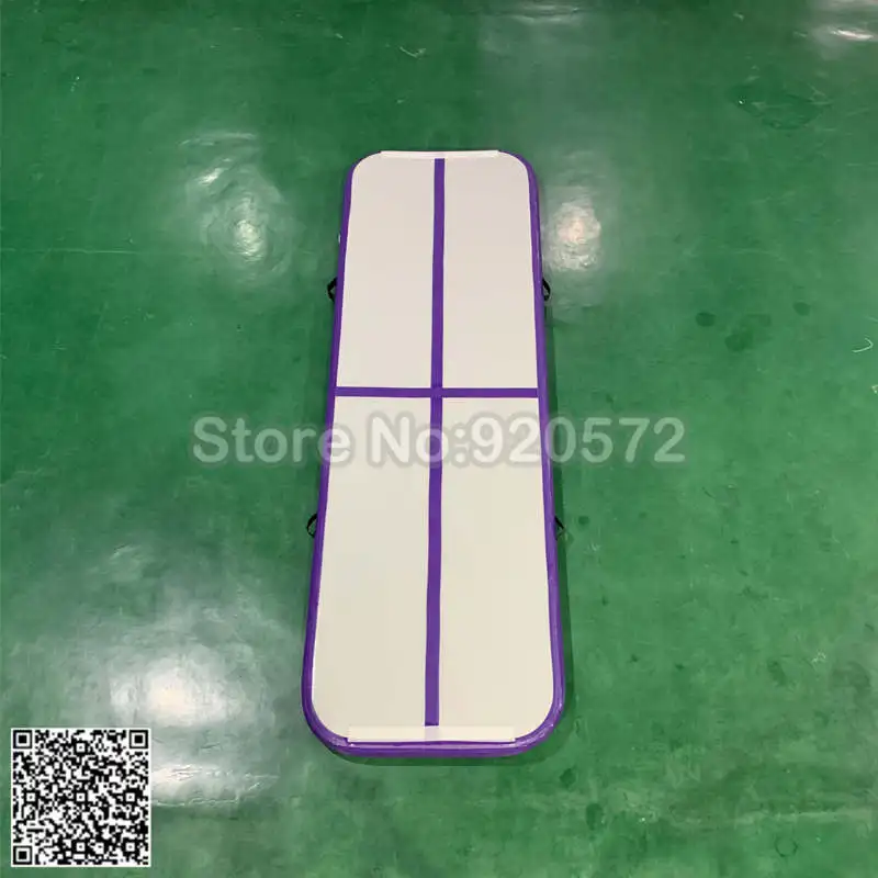 Горячая распродажа! 2x1 м надувная дорожка батут аэродинамическая гимнастика Надувной Воздушный Мат - Цвет: purple cross line