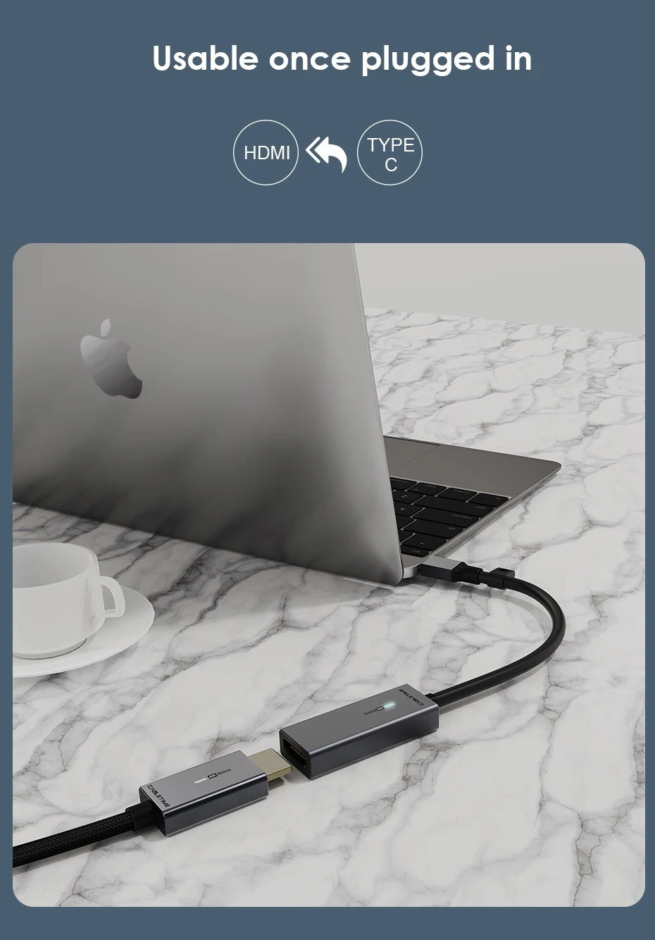 cabo adaptador usb para thunderbolt para macbook pro hdmi para