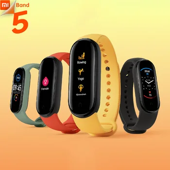 

NEW Xiaomi Mi Band 5 Spo2 Smart Home Control AI Voice Assistant Heart Rate Sleep Step Swim Sport Monitor APP Push Reminder Alarm