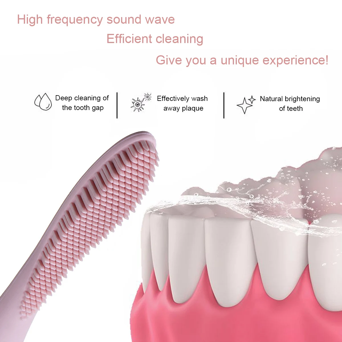 Ультра звуковая вибрация силиконовая электрическая зубная щетка уход за полостью рта, зубами глубокое отбеливание чистая мягкая USB перезаряжаемая ультразвуковая зубная щетка