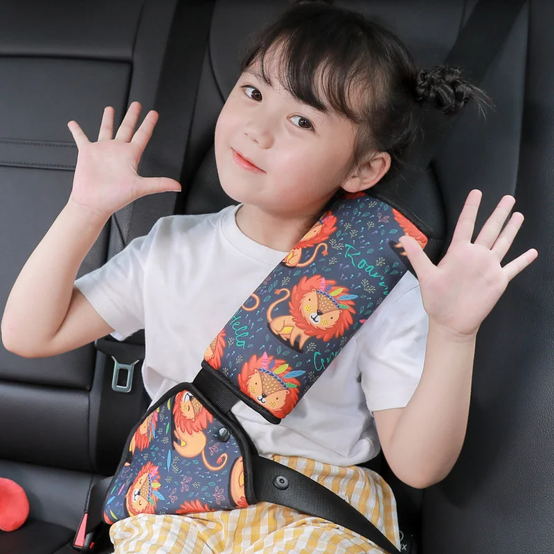 Kinder Auto Sicherheitsgurte Einstellgerät Positionierung Sicherheitsleine  Sicherheitsabdeckung Halterung Gurt Verstellbares Pad für Kinder Auto