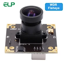 ELP завода 3-мегапиксельная Широкий формат объектив «рыбий глаз» Micro Mini H.264 WDR(широкий динамический диапазон) камера Веб-камера USB модуль с микрофоном для наблюдения HD