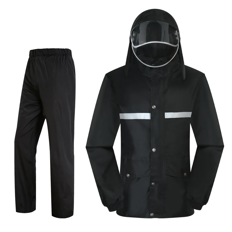 Thick Waterproof Scooter Pants Raincoat Jacket Set Travel Suit Outdoor Capa De Chuva Moto Men Rain Coat | Дом и сад