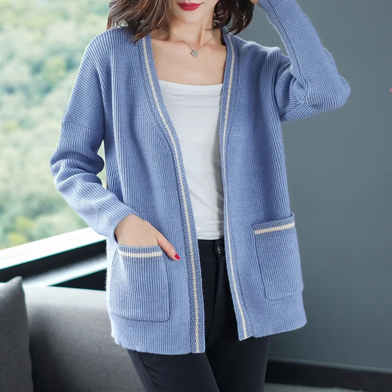 

2019 Spring New Style WOMEN'S Dress Loose-Fit Slimming Knitted Cardigan Blouses Korean-style Fashion Casual Short Jacket Women's