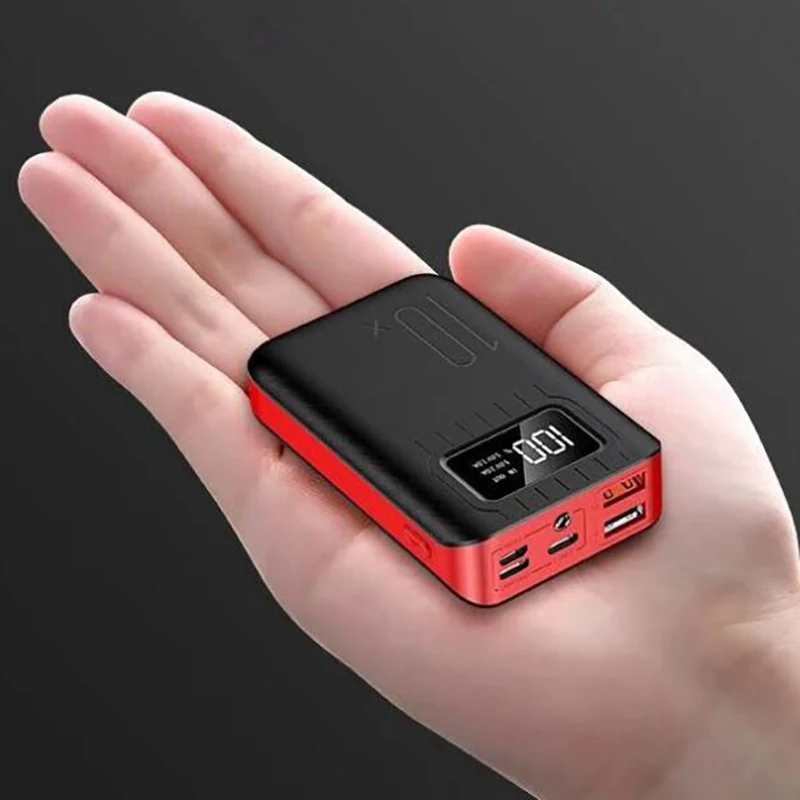 

New Arrival Mini Small Power Bank 10000mAh 3 input Display External Portable Charger PoverBank Double USB for iphone Samsung