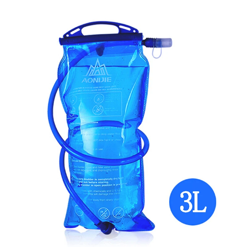 3L Water Bottle Bag Foldable Drinking Backpack for Outdoor Fitness Sports 1.5L/1L/2L/3L TPU Blue HOT SALE - Цвет: 3L