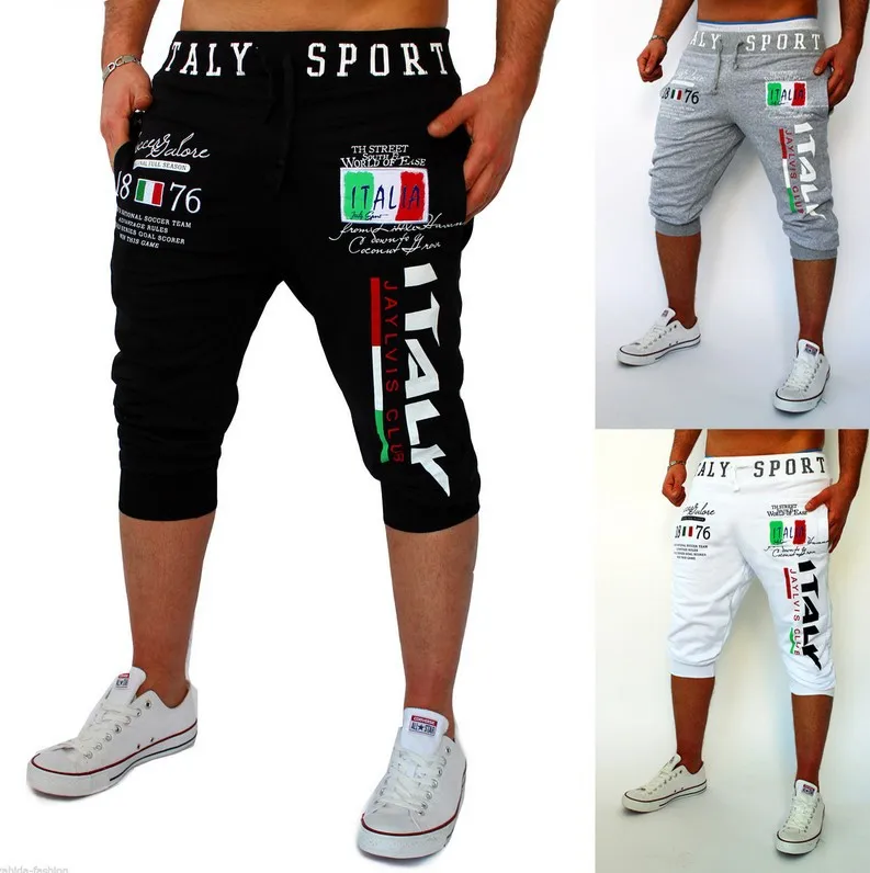 

AliExpress Hot Selling Capri Pants Italy Digital Printing Design Running Athletic Pants