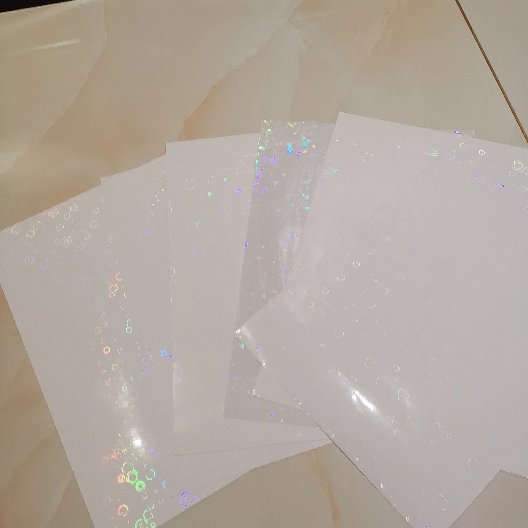 10 A4 sheets silver holographic firework card 