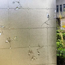 Стеклянные наклейки с цветочным узором, антистатические, защита конфиденциальности, антисептик, контроль тепла, непрозрачные, матовые, многоразовые, домашний декор