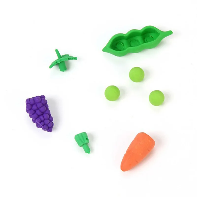 Pencil Eraser Eraser Pen Retractable Eraser Kneadable Eraser Eraser Refillable Pen Biscuit Eraser Plasticine Eraser 10/Pcs Creative Vegetables Fruit Eraser Detachable Eraser Student Prize Stationery