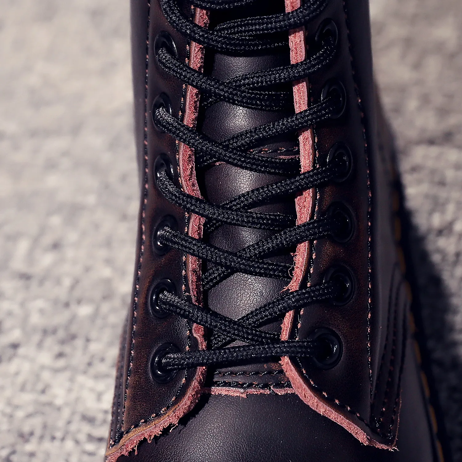 Размеры 34-46, г. Новые мужские ботинки на шнуровке мужская обувь мотоботы для взрослых Теплые ботильоны зимняя обувь Мужская обувь#1460