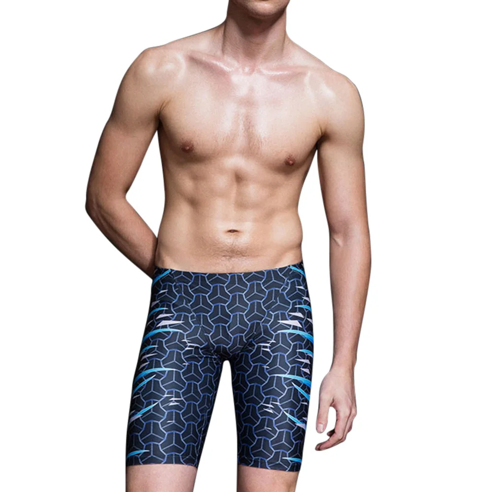 

Printed Men's Swimming Pants Sexy Swimsuit Printed Swimwear Large Size Bathing Suit Striped May 2019 Bathers Maillot