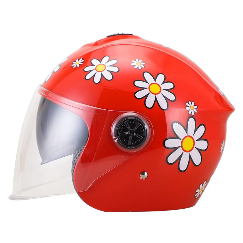 JDS мотоциклетный шлем детский открытый шлем Casco мотошлем мотоцикл для четырех лет мотокросса шлем - Цвет: JDS T69N Red