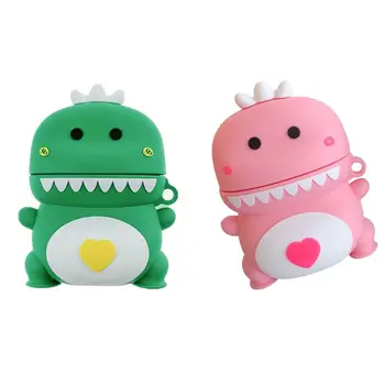 

Love Heart Dinosaur Pattern Soft Silicone Protective Case Shockproof Cover Skin Protector for airpods 1/2 Charging Box