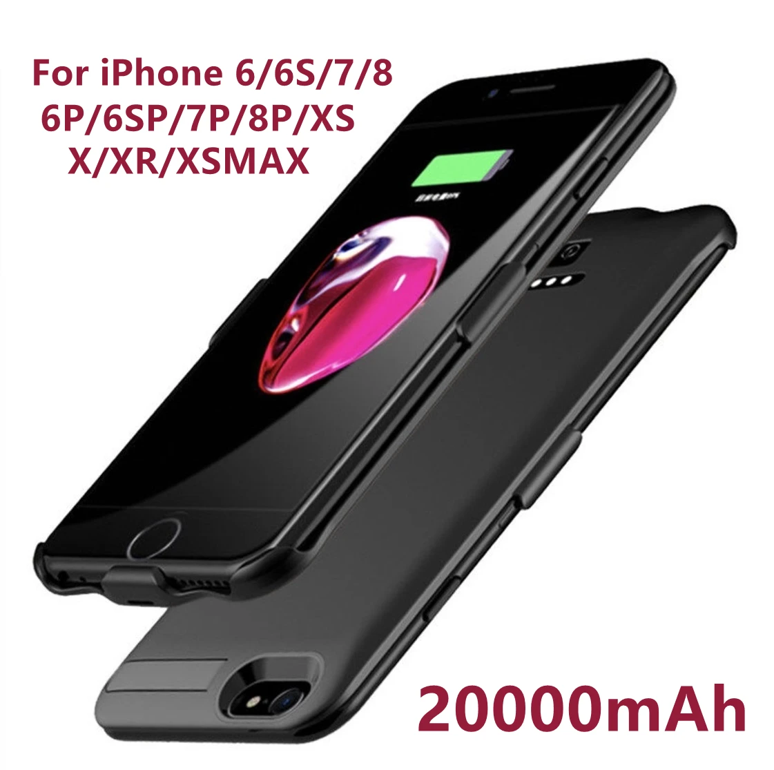 Чехол для iPhone 6 6s 7 plus X XS XR 11 Pro Max 20000 мАч | Мобильные телефоны и аксессуары