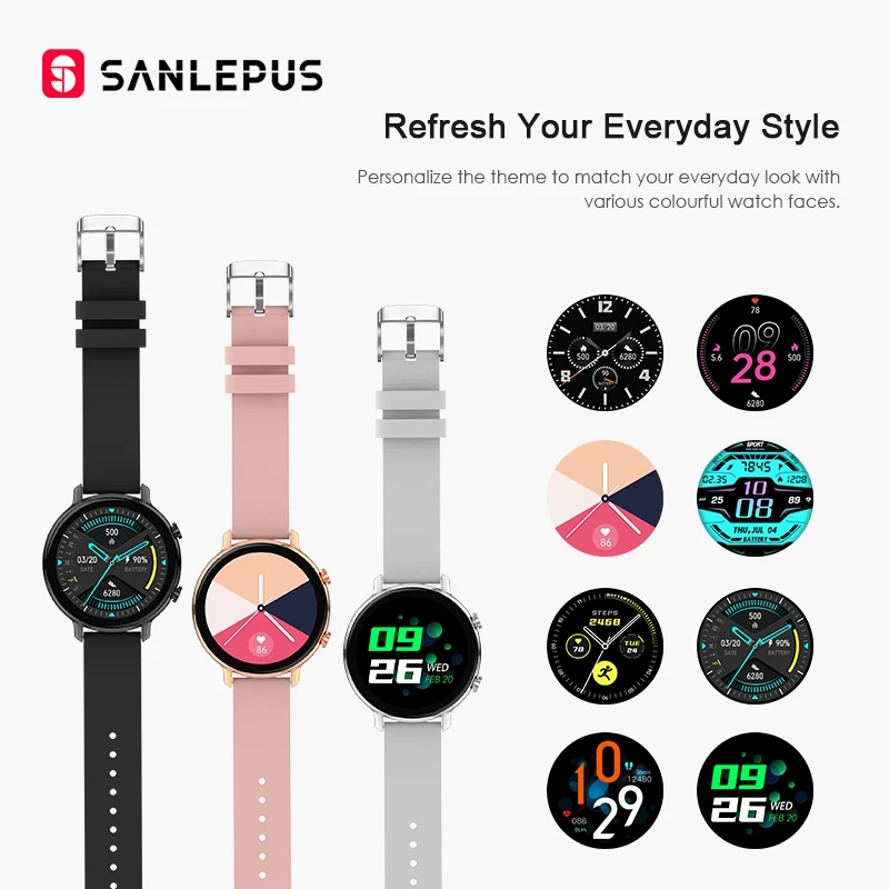 2021 NEW SANLEPUS ECG Smart Watch Dial Call Men Women Waterproof Smartwatch Heart Rate Monitor For Android Samsung SW33