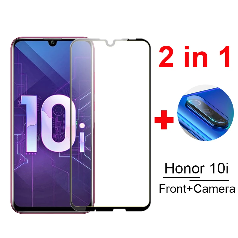 

2 in 1 for Huawei honor 10i Protective Camera Lens on honor 10 i Front Tempered glass on for honor10 i HRY-LX1T Screen Protector