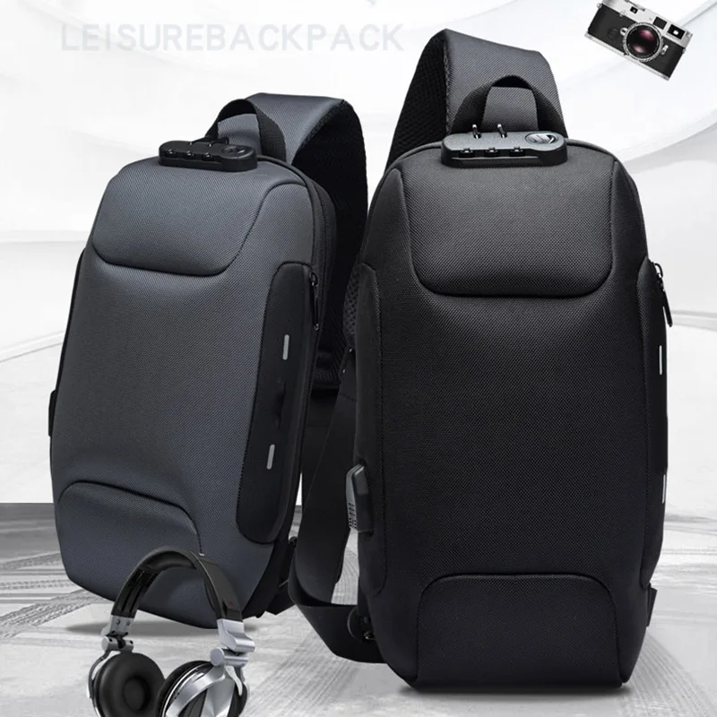

Anti-theft Backpack With 3-Digit Lock Shoulder Bag Waterproof for Mobile Phone Travel B99