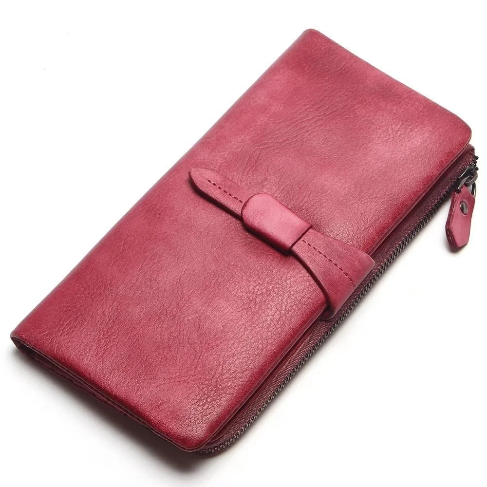 

New Style Women's Wallet Long Genuine Leather Zipper Wallet Handbag WOMEN'S Wallet Korean-style Cowhide Hand Bag