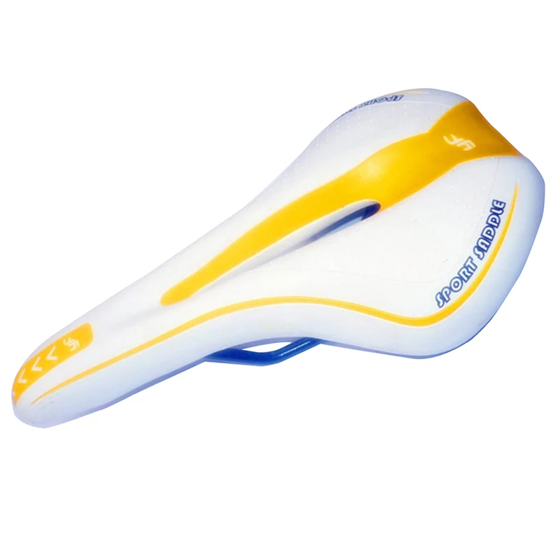 white yellow YAFEE велосипедное седло, Велосипедное Сиденье, гелевое крепление, велосипедное седло, велосипедное седло для гонок, велосипедное седло - Цвет: white yellow