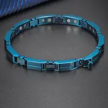 JFUME магнитный терапевтический браслет для мужчин облегчение боли при артрите и запястном туннеле регулируемый синий