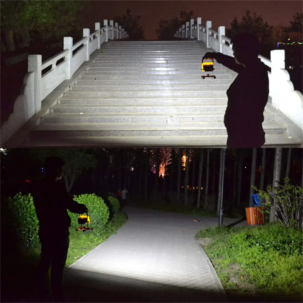 security lights Flood Light Outdoor Rechargeable Floodlight Handheld LED COB Work Light Spotlight Searchlight Camping Lantern Construction Lamp floodlight led