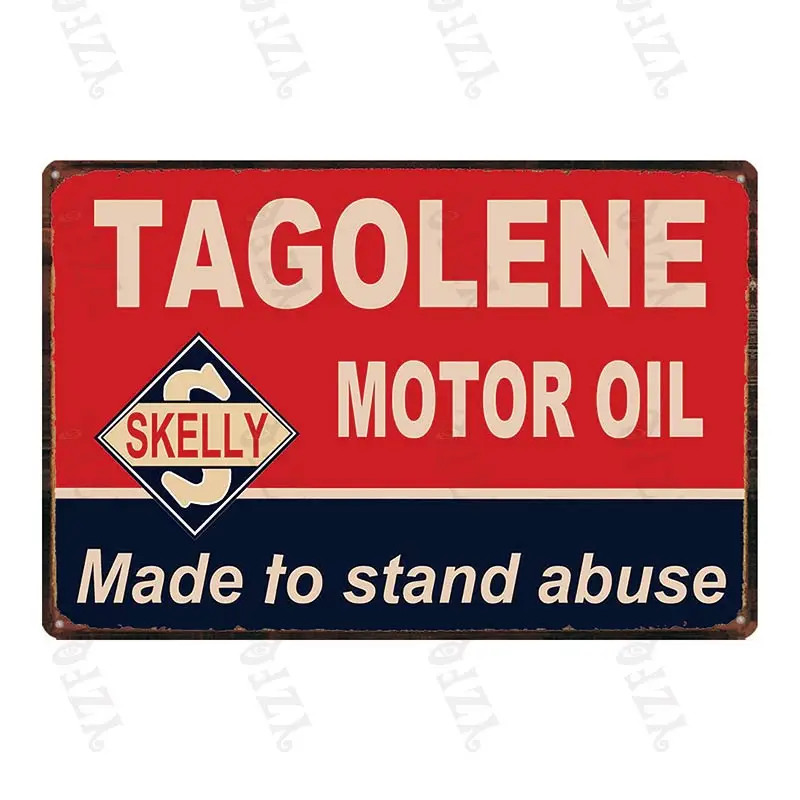 Vintage Motor Oil Metal Sign Lion Tin Plate Wall Bar Home Art Garage Gas Station Car Decor Cuadros 30X20CM DU-4106A