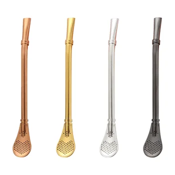 

Tea Infuser Straw 18/8 Stainless Steel Drinking Straw Filter Sucker Spoon Bar Party Accessory for Tea Juicy Coffee