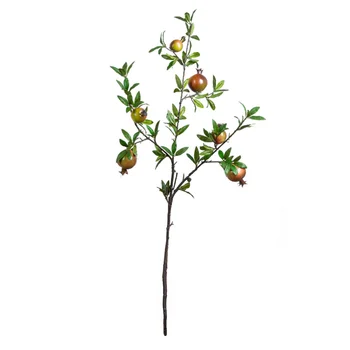 

1Pc Artificial Pomegranate Fruit Lifelike Simulation Flower Berries Decorative Fake Green Plant for Home Dorm Office Decor (Gree