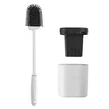 

Bathroom Toilet Brush and Holder Set Hanging Convenient Toilet Bowl Brush Cleaner with Anti-rust Handle for Bathroom