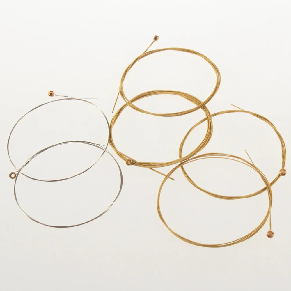 6pcs/set Acoustic Silver&Gold color Steel Guitar Strings