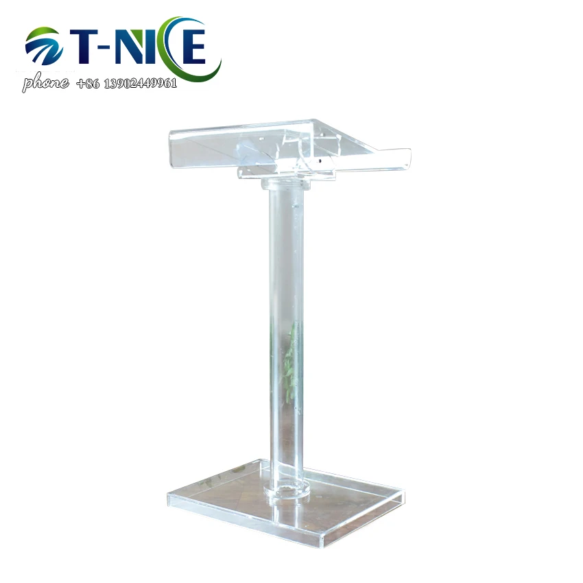 Adjustable Lectern Reading Surface Platform Pulpit Design Acrylic Podium Easy Assembly Lectern Detachable Furniture