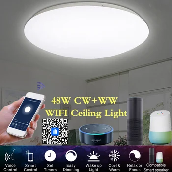 

Smart Modern Ceiling Light wifi Voice Control Suitable LED Ceiling Light Working with Amazon Alexa and Google AC110 -240V