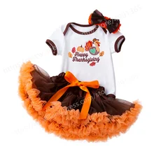 

Thanksgiving Outfit Baby Girls Boys Newborn My First Turkey Day Romper Bodysuit Baby Cosplay Costume