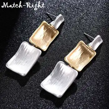 

Match-Right Gold Color Trendy Earrings for Women/Geometric/Statement/Long/Korean/Drop Earrings Fashion Jewelry LG603