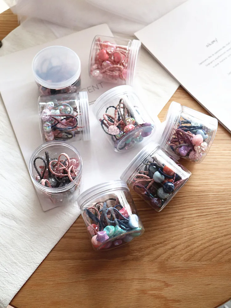 400 шт/Партия DIY мульти акриловые Мультяшные кремовые Кольца для волос цветные шарики в форме сердца попкорна резинки Инструменты для укладки аксессуары HA616