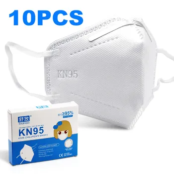 

10Pcs Children KN95 Masks 5 Layers Filter Dust Mouth PM2.5 Kid Face Mask Flu Personal Protective Health Care Mask Boys Grils