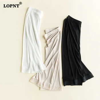 

LOPNT New Silk bottoms wome's lounge wear pajama pants solid panty bloomers Anti-Lighting Lining Breathable Night sleep wear