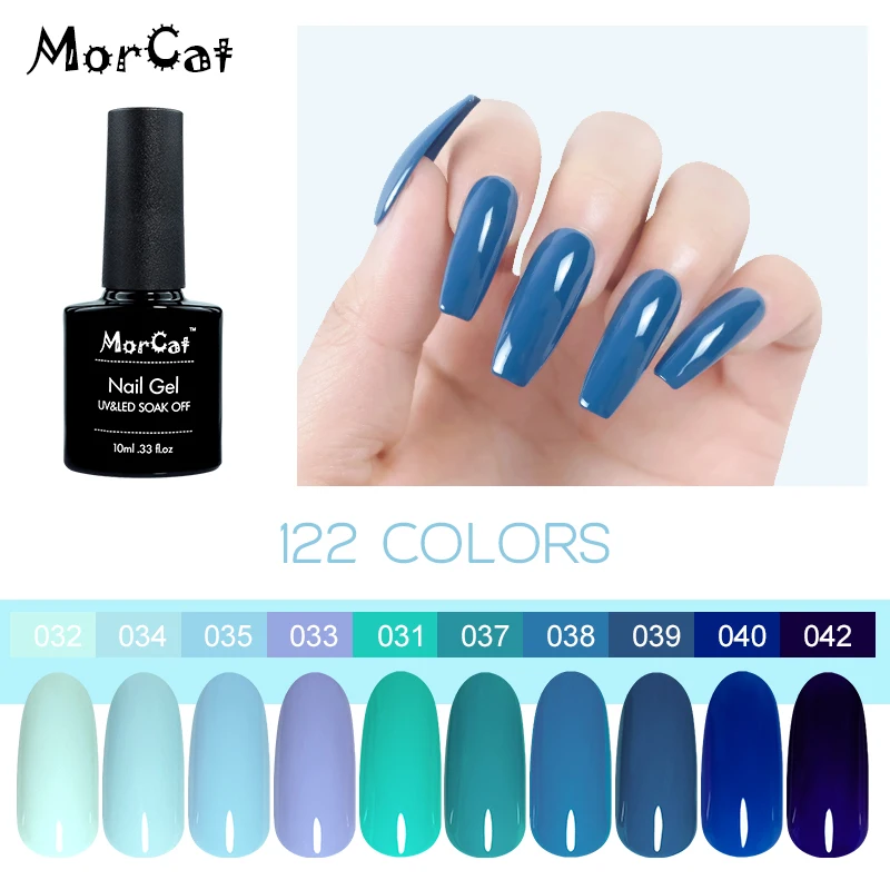 Morcat Gel Nail Polish Navy 10ml Sky Blue Gel Polish Blue Series Nail Gel  Uv Lacquer Nail Art Design Vernis Semi Permanent - Nail Gel - AliExpress