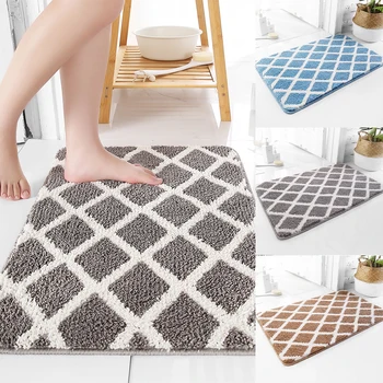 

Geometric Bath Mat Thicken Carpet Rugs Toilet Bathtub Room Living Room Door Bathroom Absorbent Foot Floor Mats B
