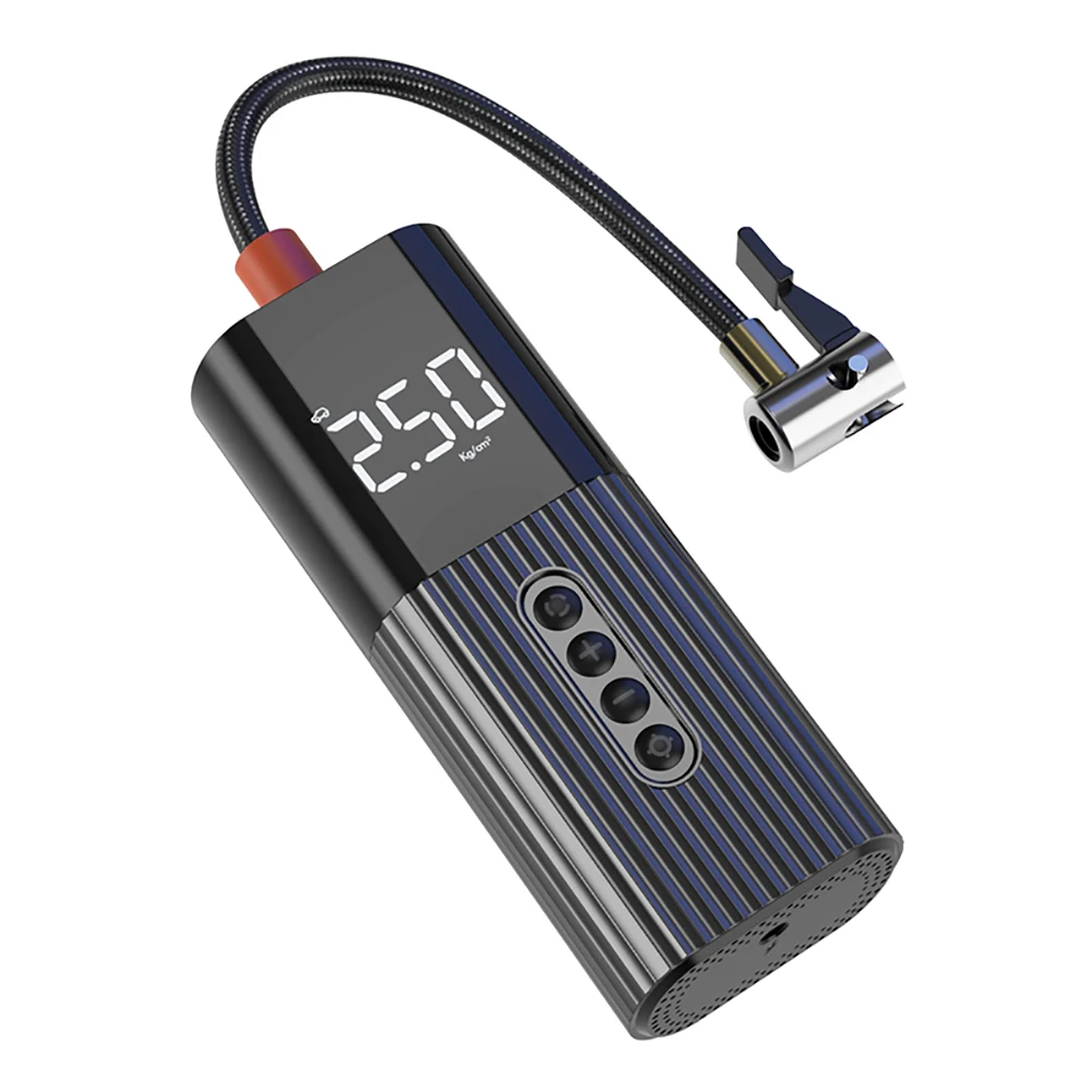 

Inflatable Pump Tyre Inflator Portable Air Pump 12V 150PSI Wire LCD Display with LED Light for Car Bicycle Balls