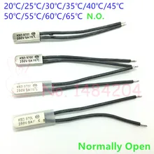 Thermal Protector KSD9700 20 25 30 35 40 45 50 ~ 65 Degree Celsius Temperature Switch 250V5A Normally Open Thermostat N.O. 5 PCS