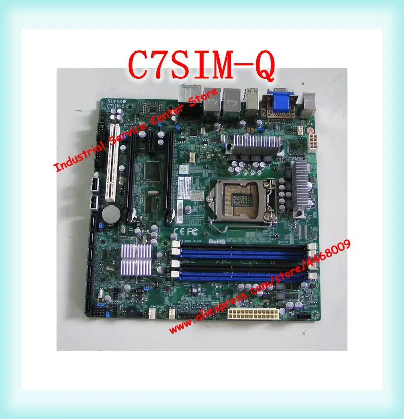 Original C7SIM-Q 1156 Pin Server Motherboard Dual NIC Supports I3 I5 I7 Xeon CPU | Обустройство дома