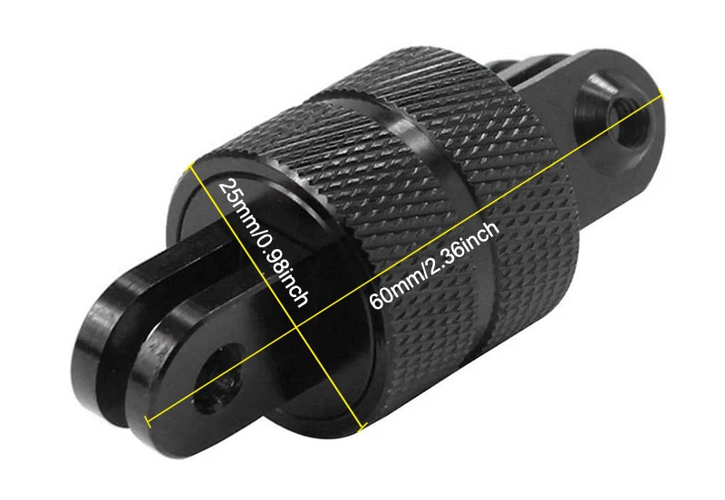 tripé de montagem monopé adaptador giro de graus de alumínio para gopro hero sjcam yi eken dji go pro câmera