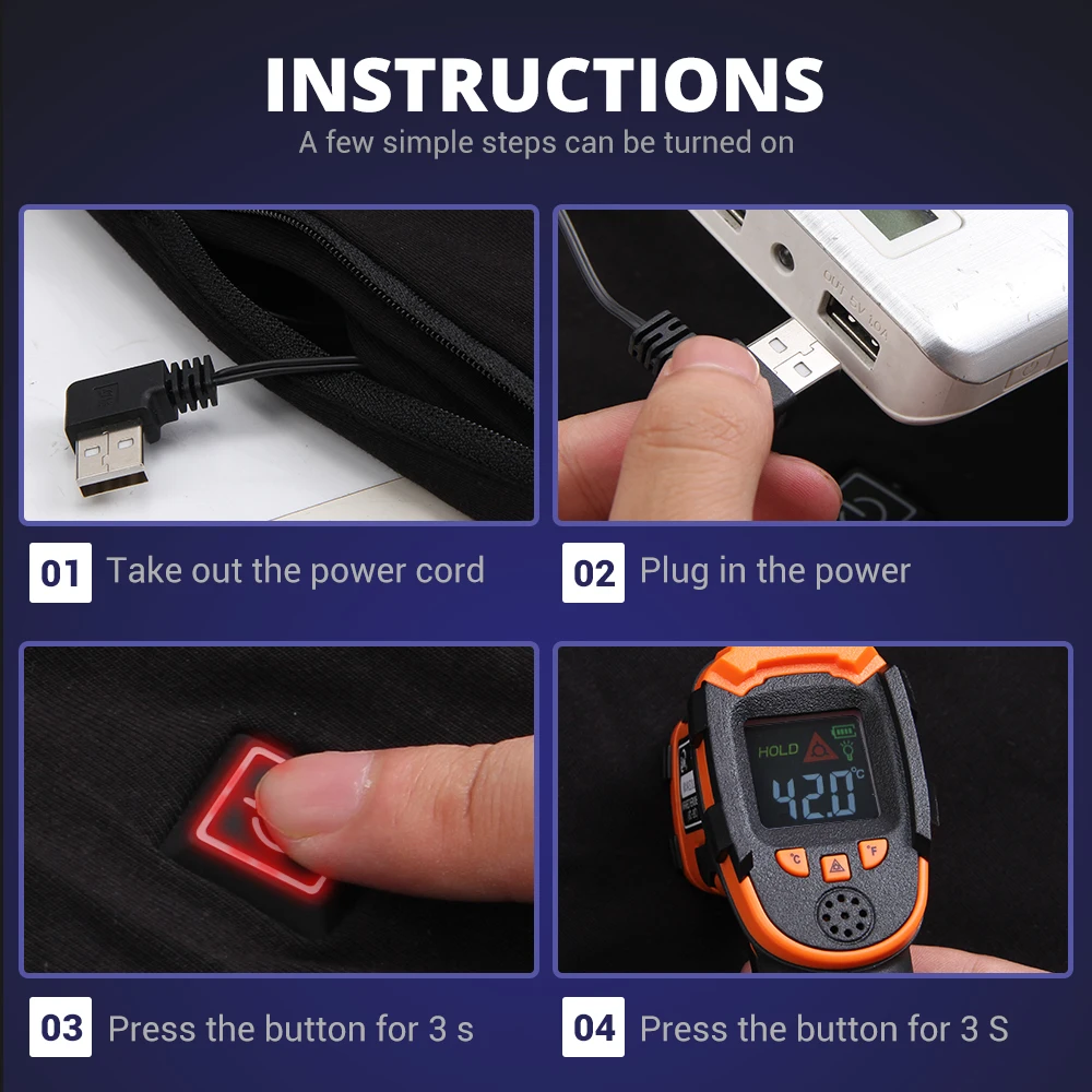 Рубашка с подогревом из флиса + штаны Мужская футболка Подогревом Комплект