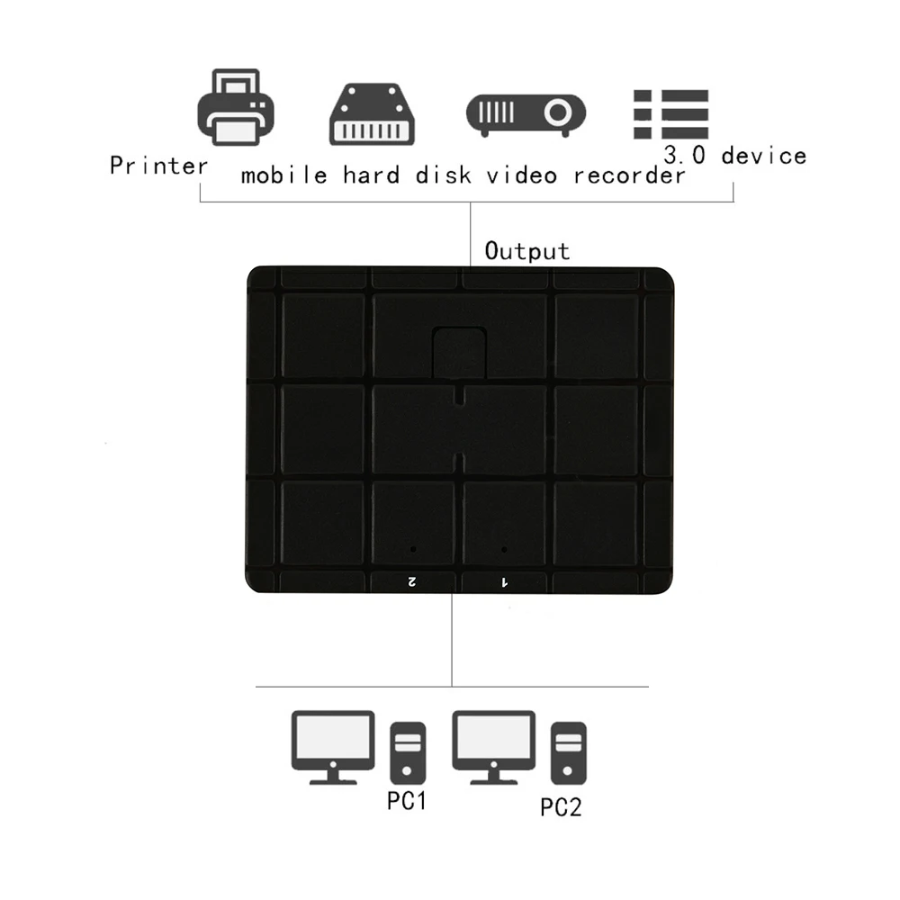 Коммутатор USB 2 0 конвертер 2/4 портов коммутатор переходник для ПК сканера