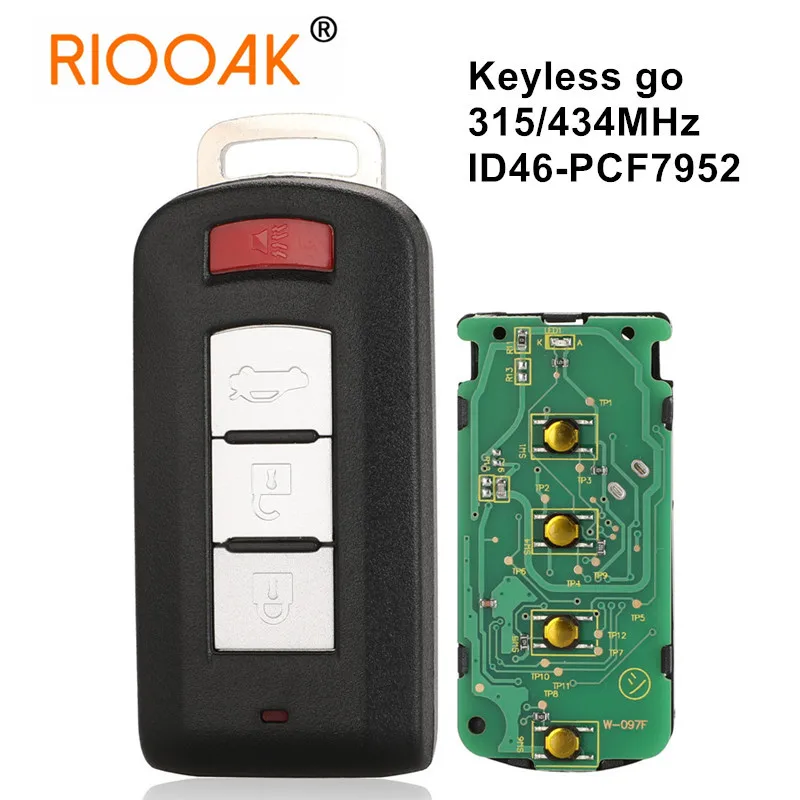 315 МГц ID46 PCF7952 чип безключевой Автомобильный ключ Smart Remote Control для Mitsubishi Lancer Outlander